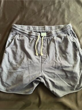 Kith Men's Drawstring Athletic Shorts - Gray with Cream Cord